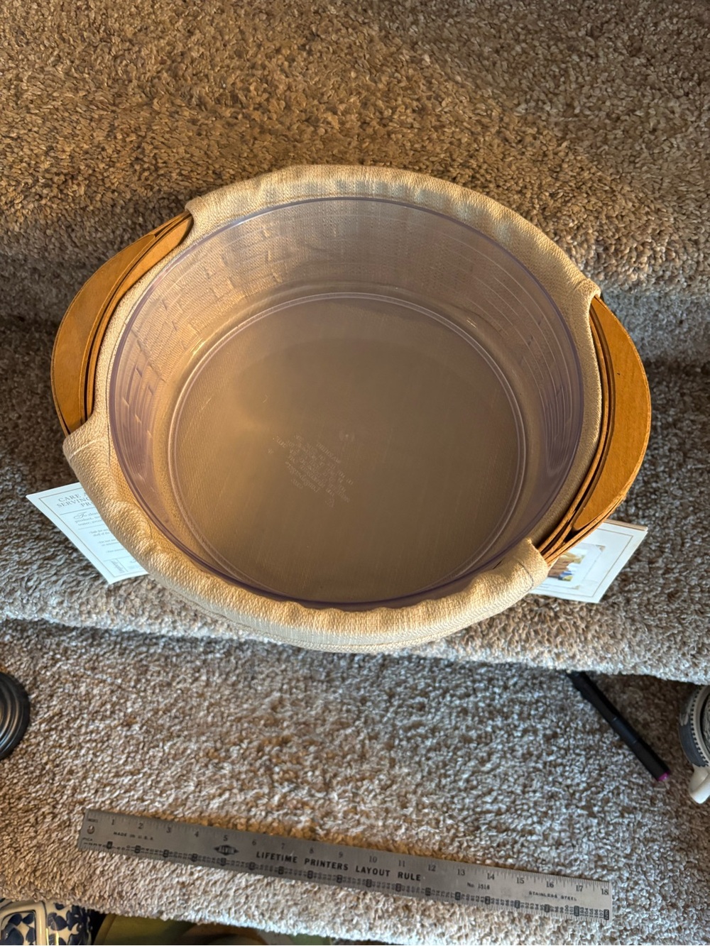 Longaberger Natural Woven Basket with Cream Liner - Picture 2 of 7